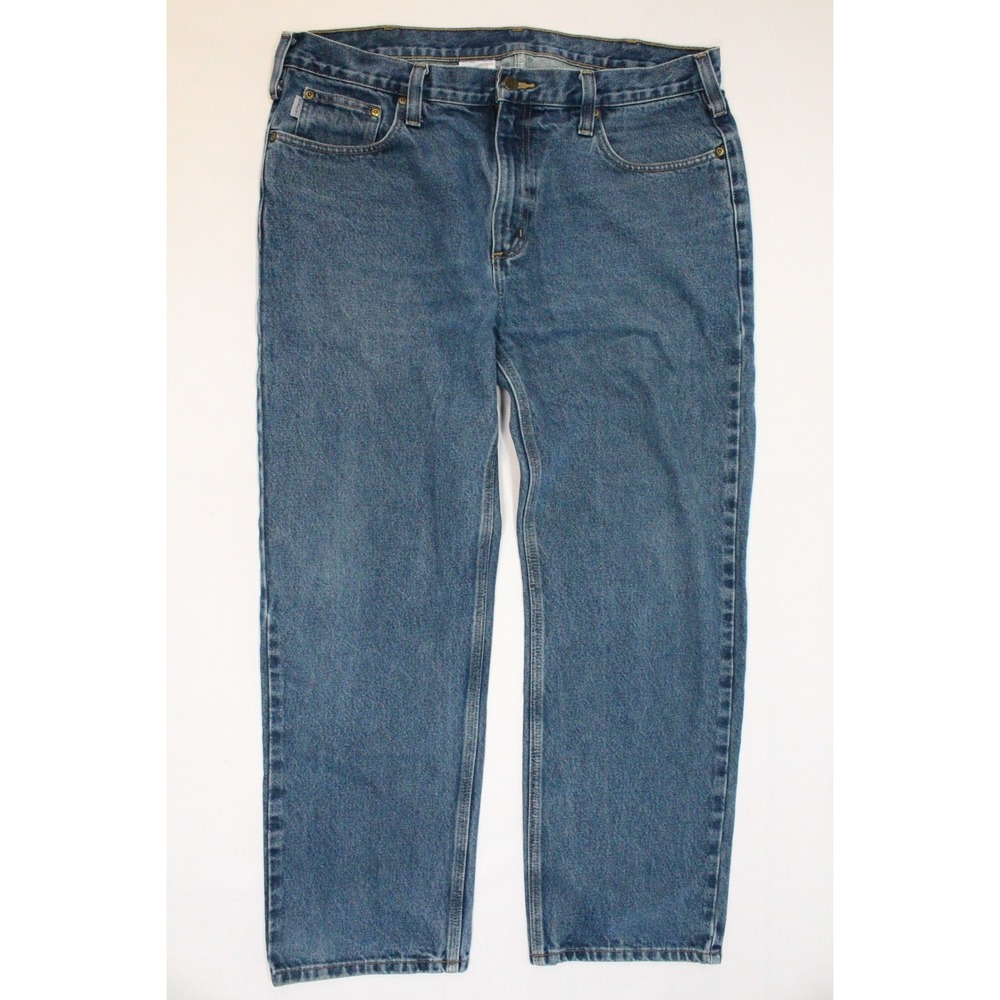 Carhartt B480 DVB Mens Relaxed Fit Straight Leg Denim Jeans Blue 38x30
